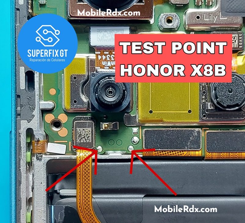 HONOR X8b: Test Point и диагностика EDL 9008 — схема расположения Test Point
