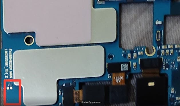 LG Velvet 5G — схема Test Point
