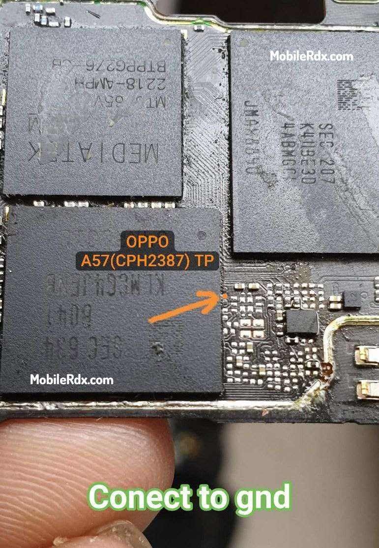 OPPO A57 (CPH2387) — схема Test Point