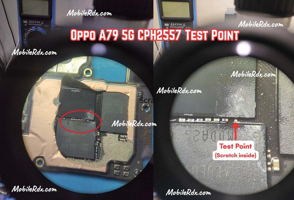 OPPO A79 5G (CPH2557) — схема Test Point