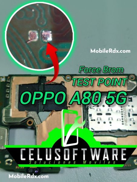 OPPO A80 5G CPH2639 — схема Test Point для BROM