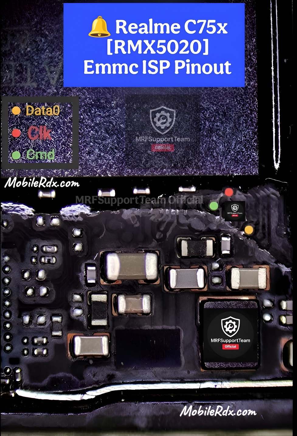 realme C75x (RMX5020) — схема eMMC ISP