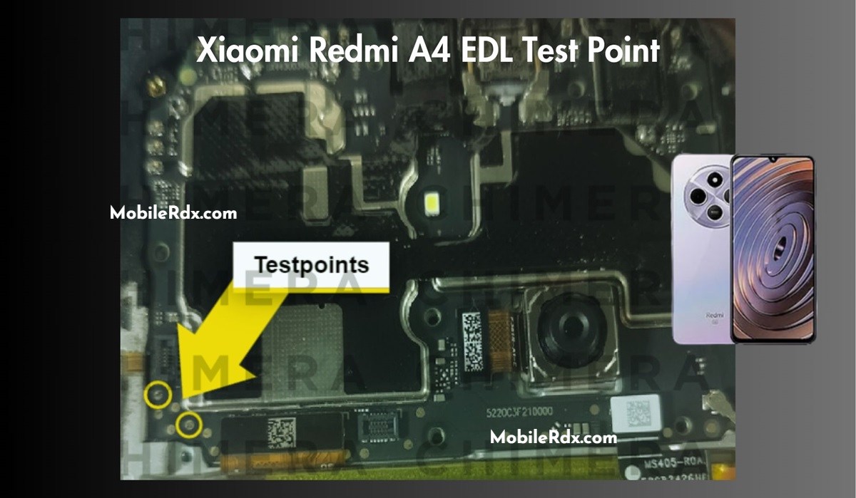 Redmi A4 5G — схема Test Point