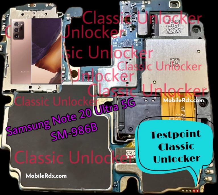 Samsung Galaxy Note20 Ultra 5G (Qualcomm) — схема Test Point